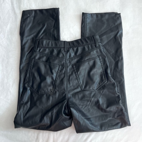 Abercrombie & Fitch The 90’s Straight Ultra High Rise Vegan Leather Pants - Picture 5 of 13